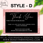 Load image into Gallery viewer, Thank You Cards- Rose Gold Collection Design
