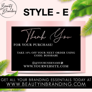 Thank You Cards- Rose Gold Collection Design