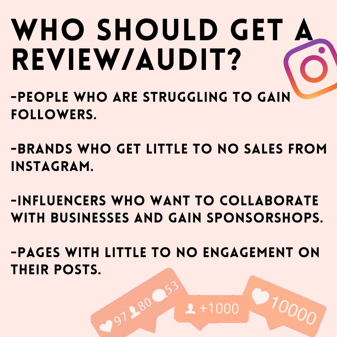 Instagram Page Review/ Audit